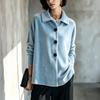 Women's Shirt Jacket with Lapel Collar for Fall Winter