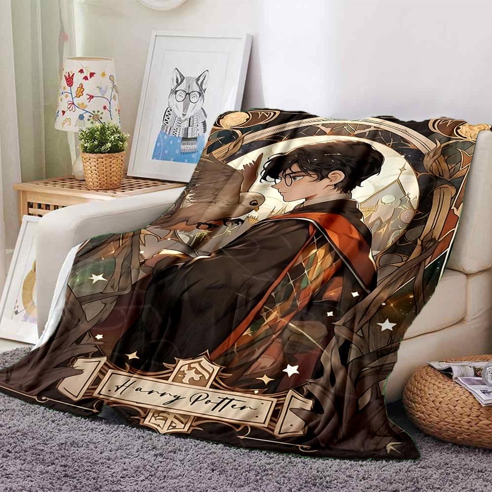 

1pc Harry Potter Flannel Blanket Soft Warm Throw for Home, Office, Travel, All-Season Cozy Bedding GiftL1223 80cmx120cm(31inx47in)