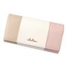 Clelia Women's Accordion Tricolor Long Wallet, Cute and Simple, Faux Leather, Large Capacity, [CL-17002] (Sakura)