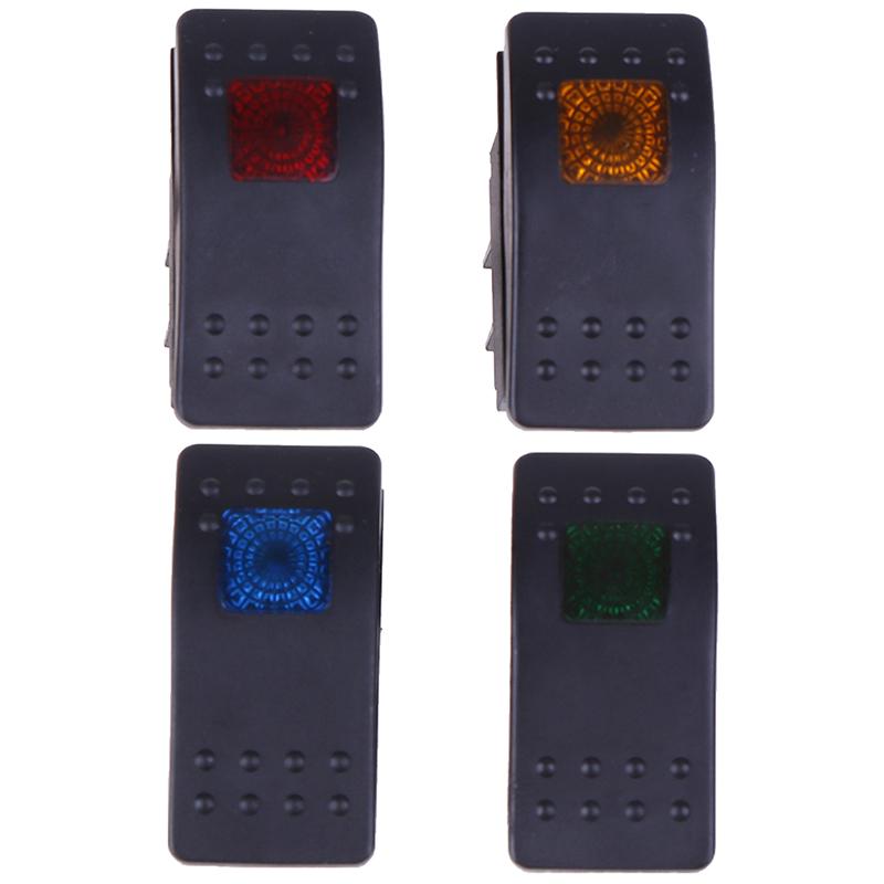 Waterproof Bar Rocker Toggle Switch Car Boat Marine Rocker Switch Button 12V 220V LED Light Lamp 4pin on Off DPST Switch 1PC Battery Switches5
