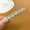Decorative Hairpin, Imitation Pearl Oval Shape Hair Clip, No Damage Side Bang Hair Pin, Hair Accessories for Multiple Styles