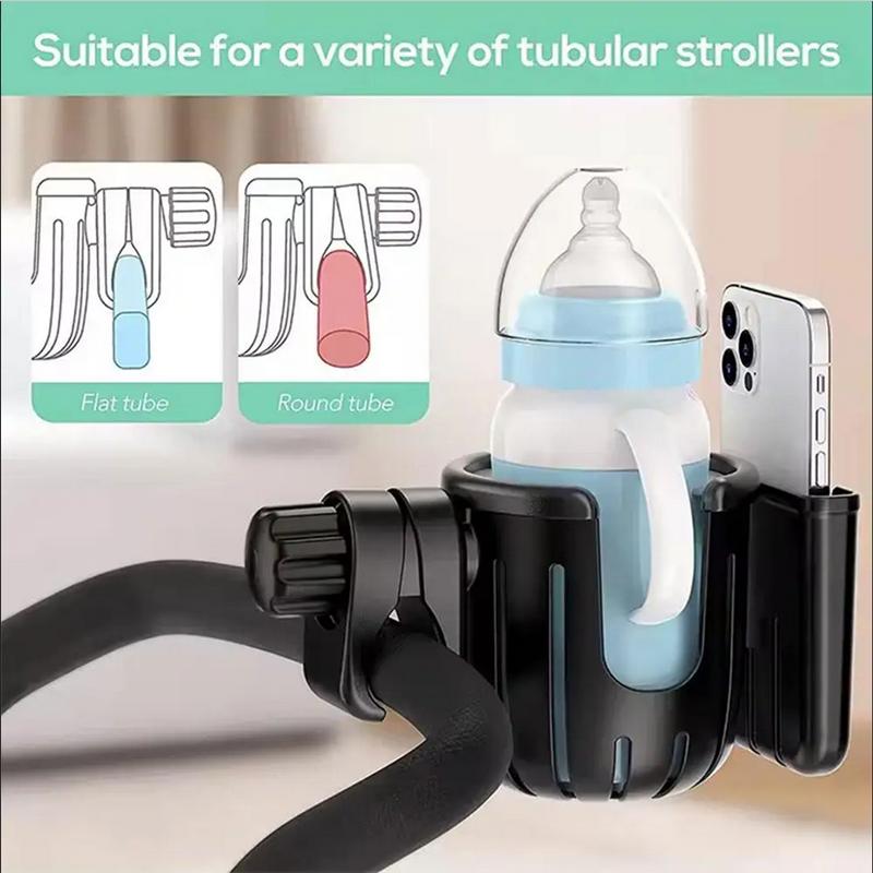 2 In 1 Bicycle Water Cup Holder for Outdoor Cycling Stroller Phone Holder Milk Bottle Support Mountain Bike Water Bottle Holder