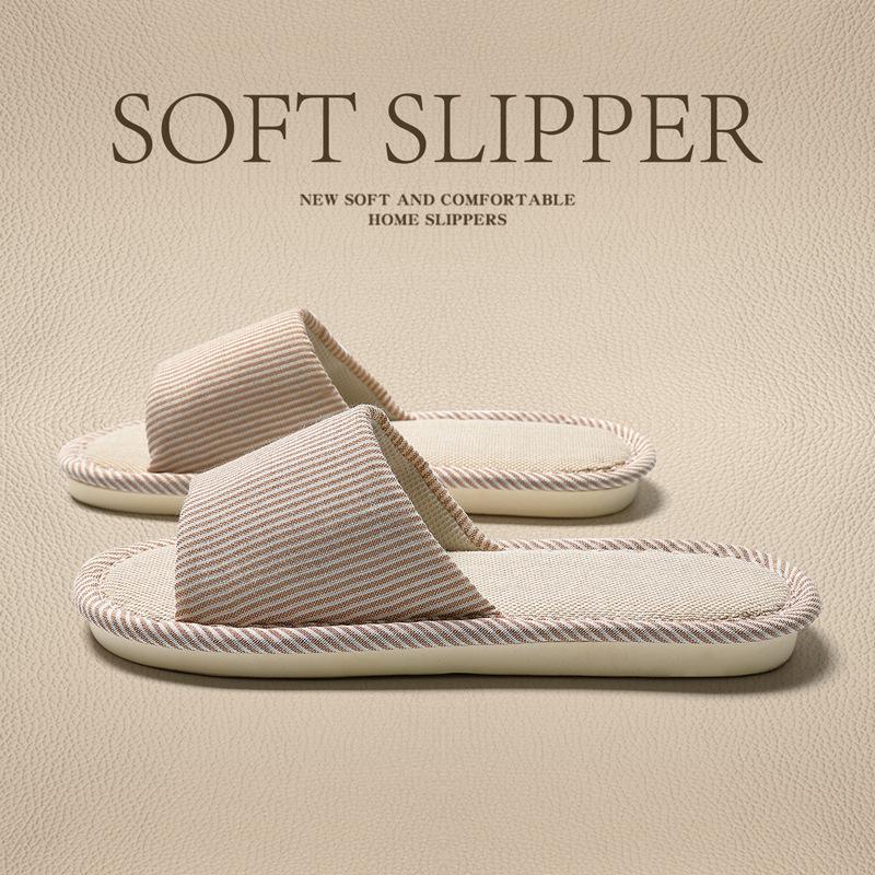 

Linen slippers new summer indoor home soft bottom non-slip breathable deodorant cotton and linen slippers 44