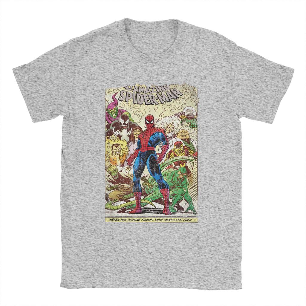 2026 New Amazing Spider-Man Comic Funny Novelty Print Fashion Men's Casual Crew Neck Loose Short Sleeve T-Shirt