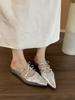 Fashion Retro Pleated Pumps Women Sexy Shoes Lace Up Solid Pointy Toe Chunky Med Heels New Style Pumps Summer Casual Shoes Designer