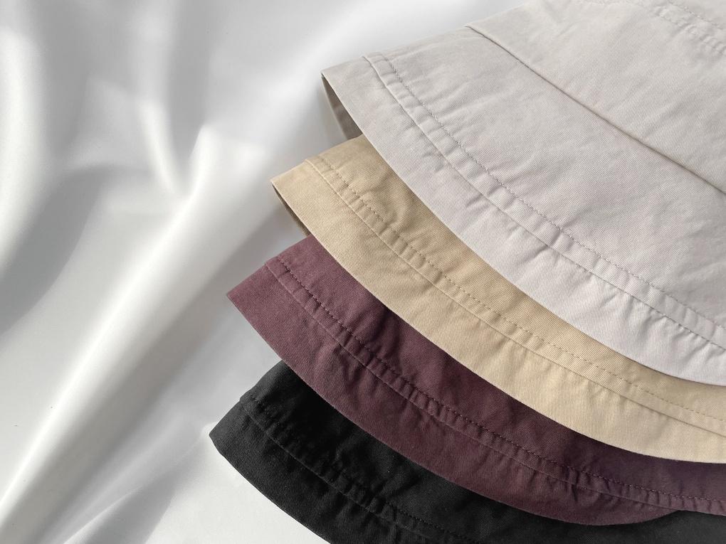 Women's Unisex Washed Cut Short Bucket Hat