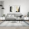  Coffee Tables, 2 Pcs, White, 50x50x40 Cm