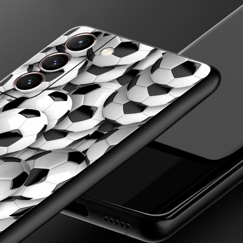 Phone Case For Samsung Galaxy S23 S22 Ultra S20 S21 FE 5G S10 S9 Plus S10E S8 Note 20 Silicone Cover Soccer ball Football Field