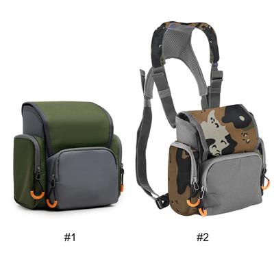 Bino Harness Bag with Rangefinder Pouch & Rain Cover Adjustable Large Capacity Bino Case for Hunting Hiking
