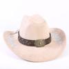 Popular European and American Classic Suede Western Cowboy Hat Men's and Women's Big Brim Embroidered Outdoor Sun Hat