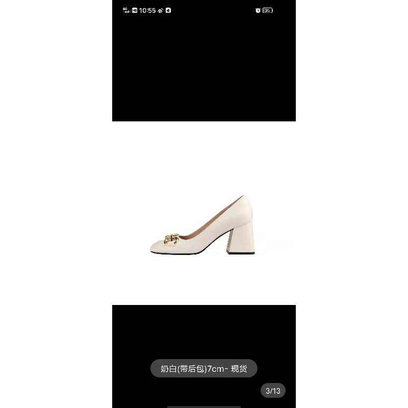 Baotou sandals women's new summer black thick heel high heels Mary Jane square head buckle single shoes