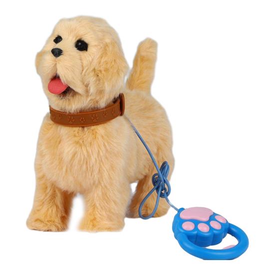 Yousheng Electric Plush Dog Toy with Leash Licking Tongue Walking Puppy Plushie with Touch Sensing Lifelike Sounds Toddlers Interactive Simulation