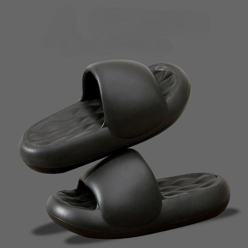 

Мягкая подошва Eva домашние тапочки женские домашние бесшумные нескользящие тапочки для ванной женские легкие летние пляжные шлепанцы плоские сандалии 40-41 чёрный