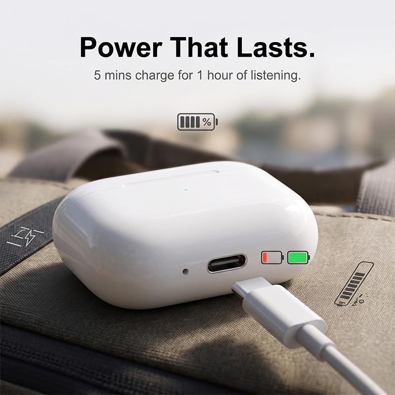 Fourth generation Air 4 Wireless Earbuds Bluetooth 5.3 Advanced ANC Clear Calls Instant Pairing Noise Cancelling Headphones