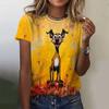 Summer Women Fashion T-shirt Funny Cartoon Cat Pattern O-Neck Tops Tees Female Short Sleeve Clothing Ladies Daily Casual Outfit
