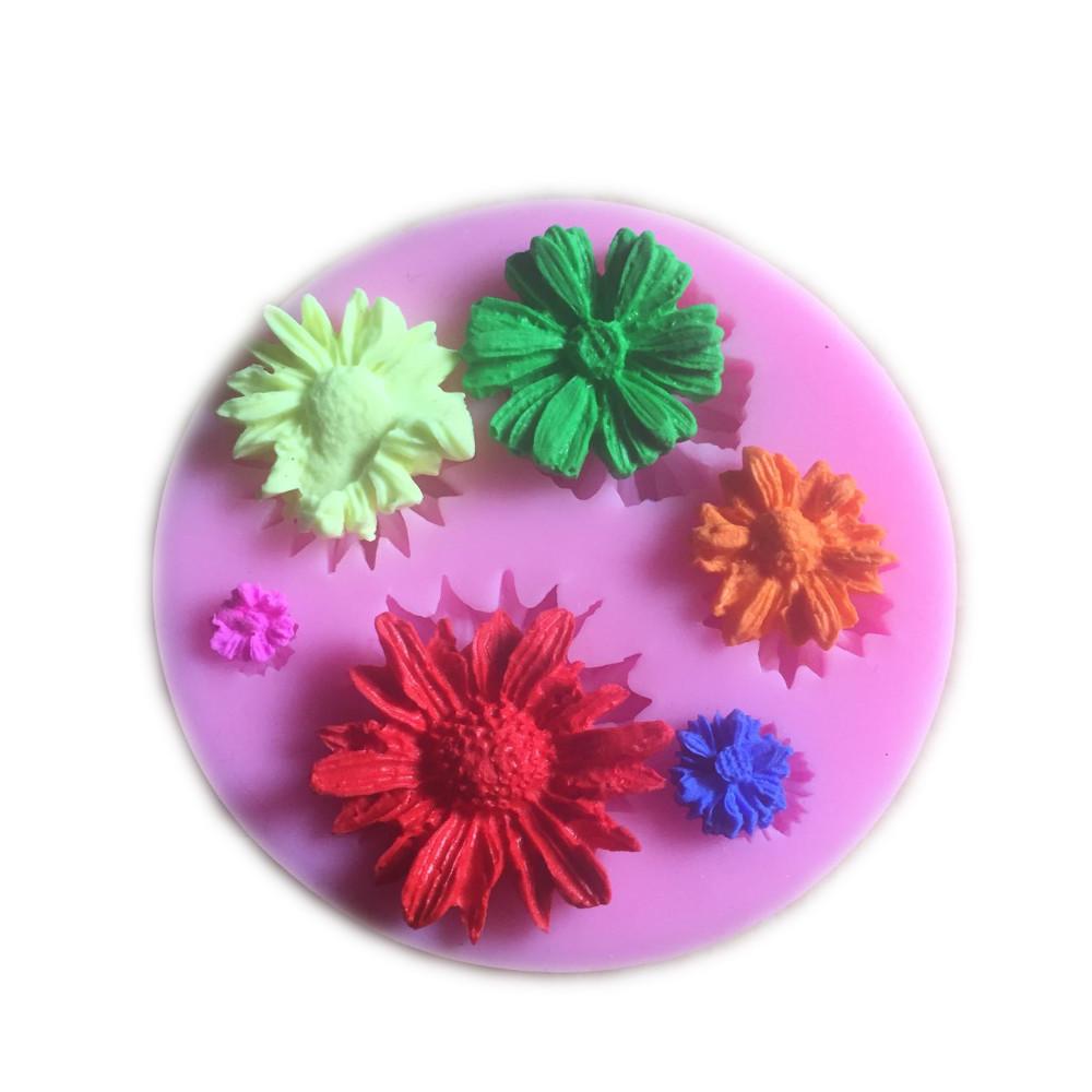 3D Flower Silicone Molds Fondant Craft Cake Candy Chocolate Sugarcraft Ice Pastry Baking Tool Mould
