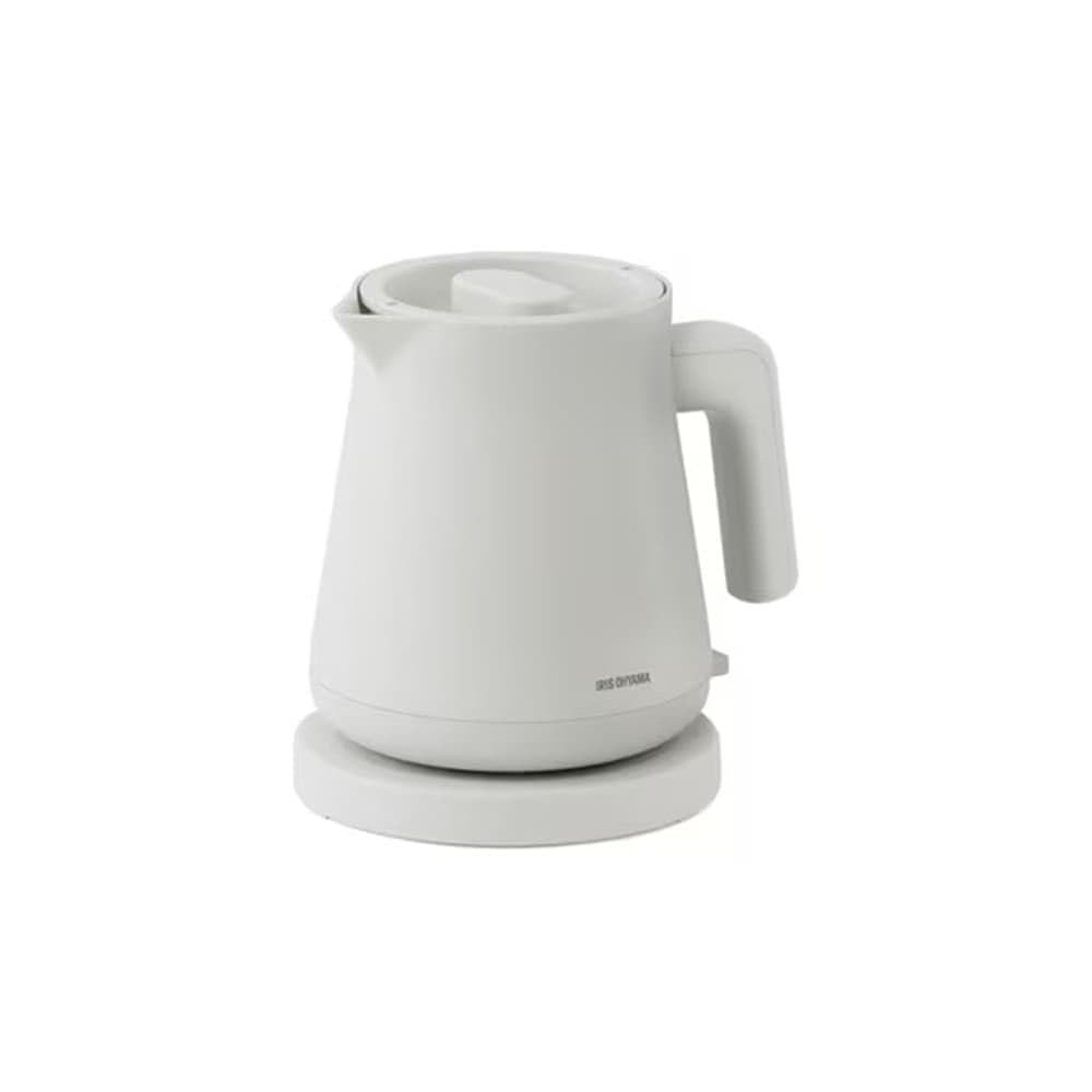 Iris Ohyama Electric Kettle Off White Terracotta Warm Gray Saxophone Blue Tipping and Leaking Prevention Structure Warm Gray IBKT-800-H
