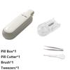 2 In1Pill Box with Pill Cutter 4 Grids Portable Daily Compact Medicine Dispenser Sealed Mini Clear Tablet Taker for Home Travel