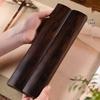Shanlian Lake Calligraphy Black Catalpa Paperweight and Ruler: Solid Wood Wenfang Sibao Accessory.