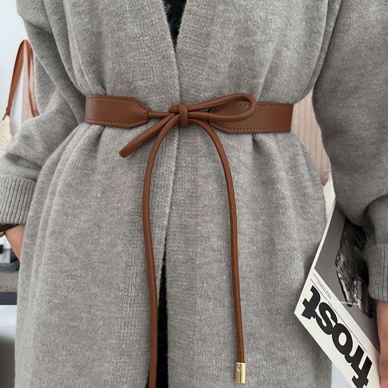 Stylish Knot Waist Belt For Women Versatile Accessory For Dresses And Sweaters In Black And Brown