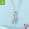 S925 Sterling Silver Luminous Angel Pendant, Smart Luminous Stone Diy Beaded Jewelry Accessories