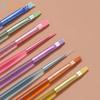 8pcs Canetas Pincel de Resina Dental Dopamina Pincel para Nail Art Pintura Escultura Caneta de Pontilhamento Flatfan Liner Ferramentas para Gel Acrílico Esmalte UV