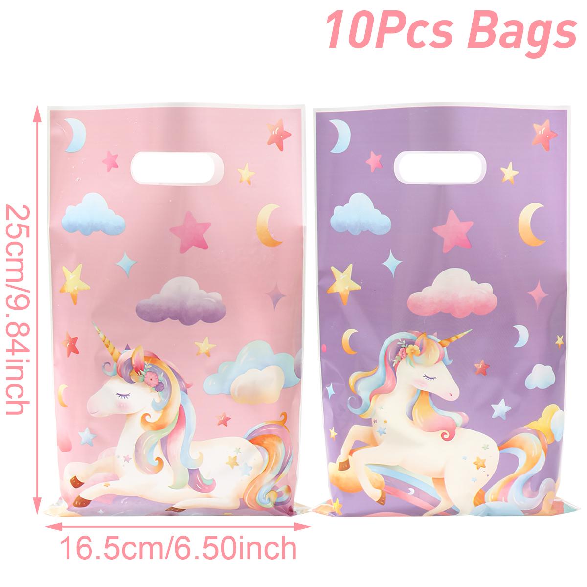 

Розово-фиолетовая сумочка-единорог, подарочные пакеты, декор для вечеринки в честь дня рождения единорога, детские пакеты для упаковки конфет, свадебные принадлежности для вечеринки в честь рождения ребенка 10pcs