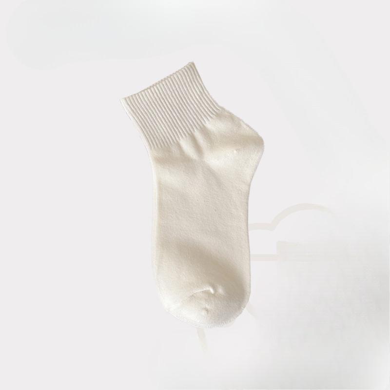 All-cotton Short Socks, Solid-color Socks, Pure Cotton Short Socks for Women, Student Sports and Casual Trendy Socks, Candy-colored Boat Socks
