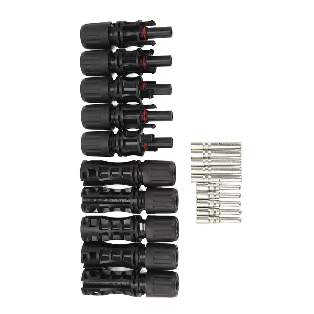 5 Set Solar Panel Connector Male Female IP67 Waterproof 1500V 50A Voltage Resistant Photovoltaic Connector for Solar