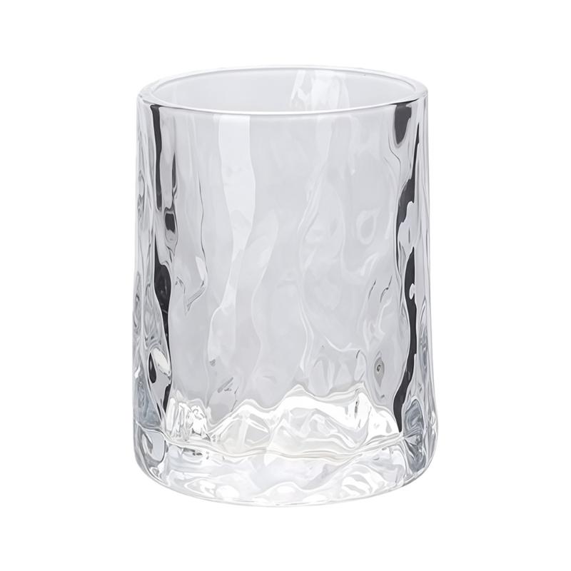 Delicate 240ml Glass Mouthwash Cup With Wide Opening And Comfortable Grip Toothbrush Holders Cup For Everyday Use
