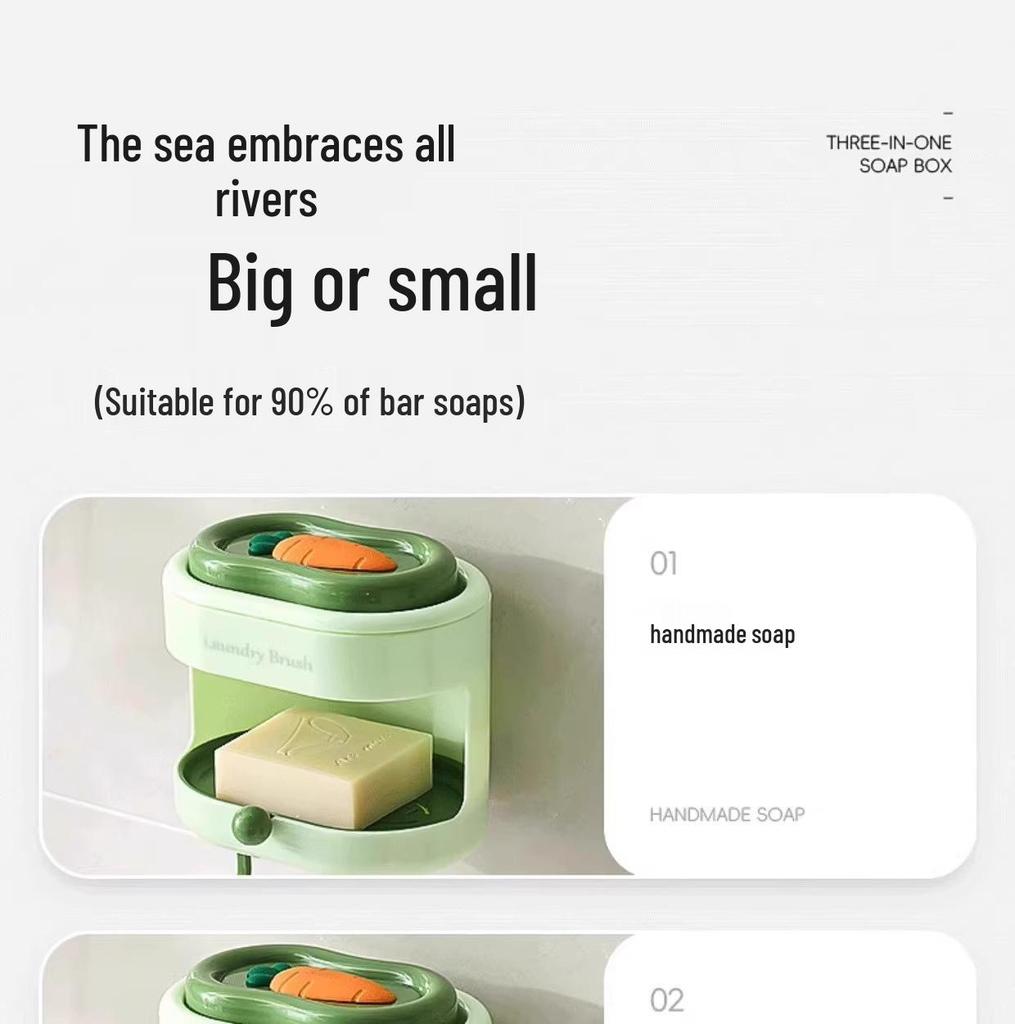 Newcomer Special: Bath Set - 3-in-1 Laundry Brush, Soap Dish, and Storage Rack