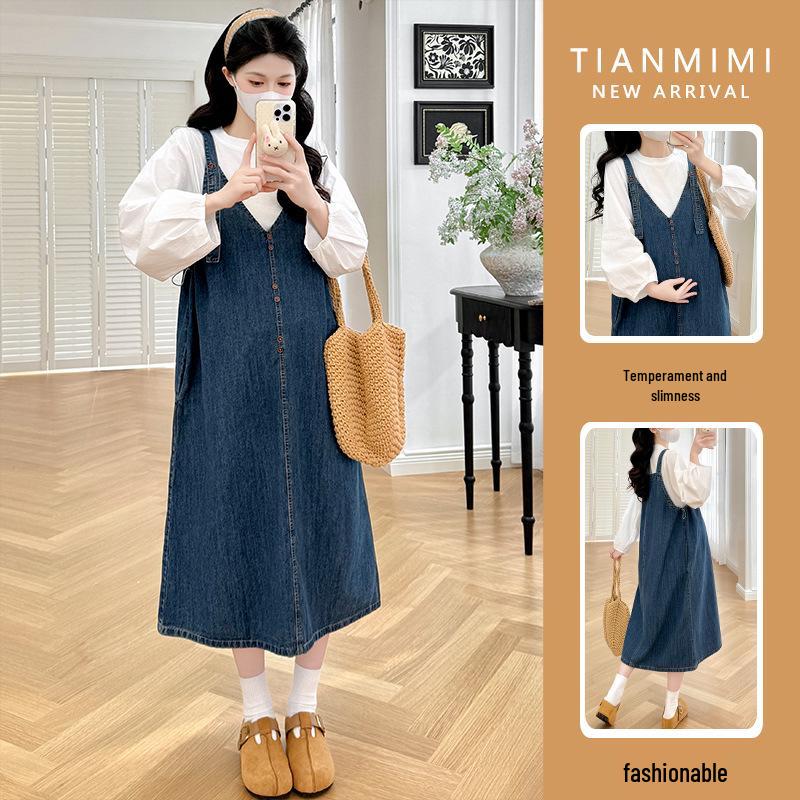 

2026 Spring/Summer Adjustable Denim Skirt with Button Details Large