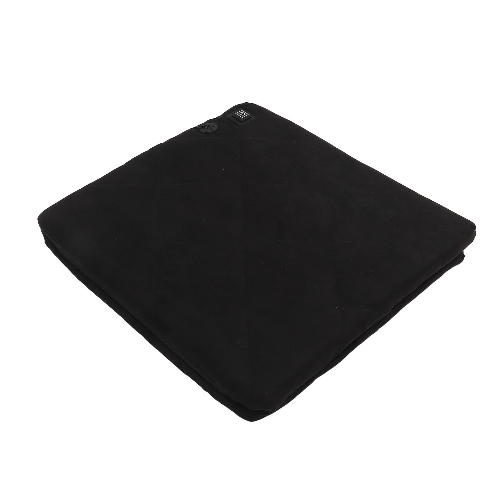 

Подогреваемая подушка Портативная складная подушка для стула с подогревом 3 режима регулировки Подушка с подогревом для улицы Кемпинг чёрный