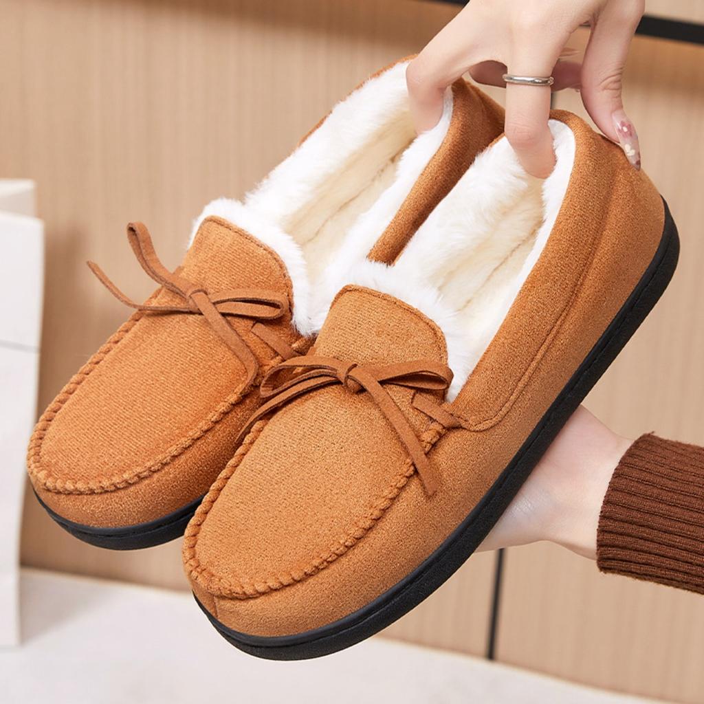 Women's Winter New Shoes with Plush and Thick Cotton Boots, Wearing Snow Boots for Warmth, Slippers, and Home Short Boots