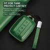 Leather Car Key Cover Case Protection Shell Keychain For Great Wall GWM WEY TANK 300 500 Tank300 Tank500 Remote Holder