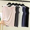 Spring Summer Women's Sleeveless Modal Vest Hooded Sweatshirt - Plus Size Slimming Loose Fit