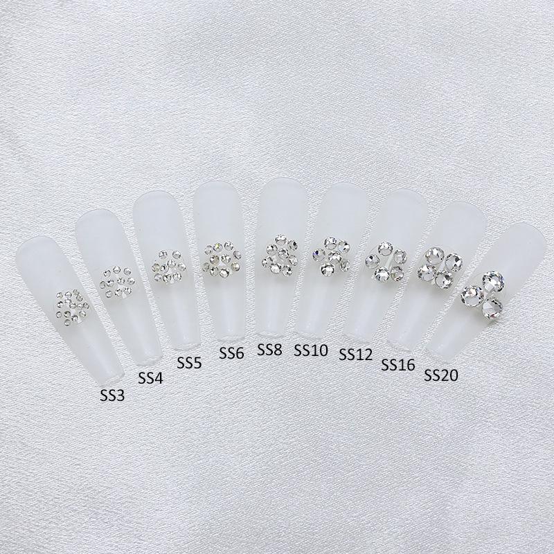 

Хуази AB Цвет Круглый Бриллиант Аксессуары для Нейл-арта - Супер Блеск K9 Плоское Дно Дрель 1.7-1.8mm, 1440 pieces