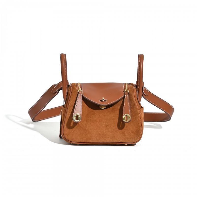 2025 Women's Bag First-layer Cowhide Lindi Matte Leather Large-capacity Fashionable Commuter Doctor Shoulder
