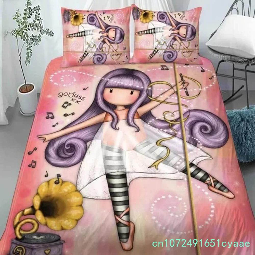 Santoro Gorjuss Anime Bella Ragazza Set Biancheria da Letto Camera da Letto Morbido Moderno Copriletto Copripiumino CopertaFedera