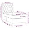 VidaXL Lit à sommier tapissier avec matelas Taupe 80x200 cm Tissu - Modèle 3141973