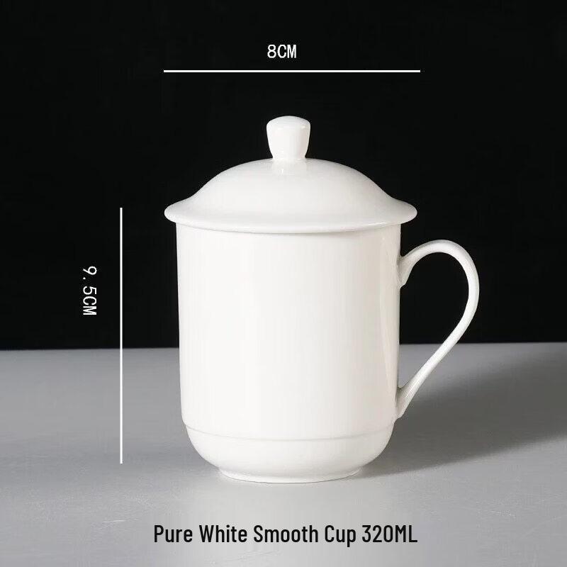 Pure Ceramic Tea/Water Cups with Lids (5-Pack)