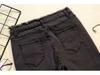 Kadın Siyah Yüksek Bel Skinny Jean, 2022 Kore Stili, Slim Fit, Çok Yönlü Elastik.