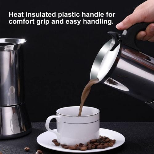 6-Cup Stainless Steel Induction Stovetop Espresso Maker, Moka Pot, Espresso Maker, Percolator Italian Coffee Maker, Cafe Percolator Maker