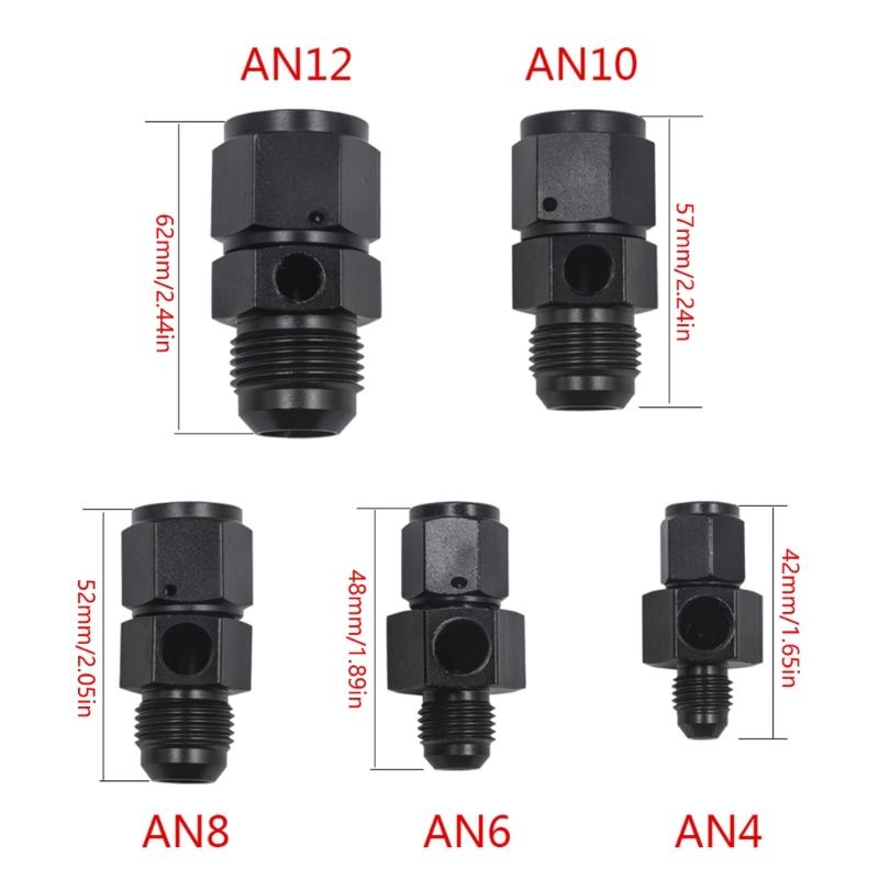 Aluminum Male to Female Adapter with 1/8NPT Port Oil Cool Joint Flexible Male to Female Adapter with 1/8NPT Port