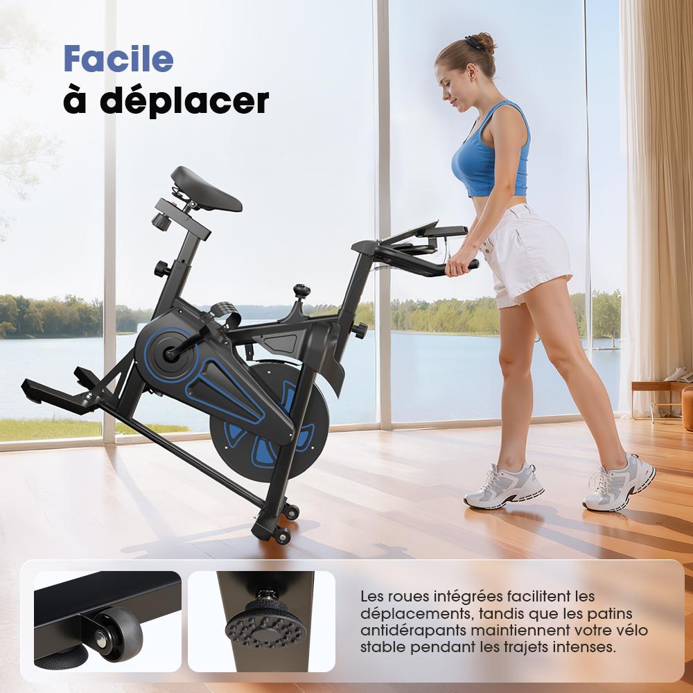 Indoor Cycling Bike iScooter QK116 6KG Flywheel Adjustable Resistance Magnetic Spin Bike LCD Screen Silent Belt