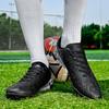 Botas de Fútbol Azul y Blanco para Hombre/Mujer Suela Blanda de Goma Clavo Corto Césped Artificial Zapatos de Fútbol Juvenil