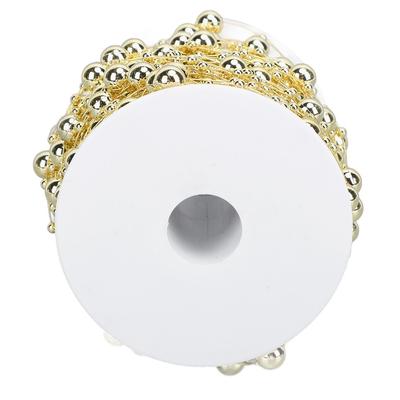 Party & Holiday DIY Decorations Gold Pearl Beads Chain 8+3mm Silver Pearl Strand Trim Faux Pearl Beaded Garland DIY Craft
