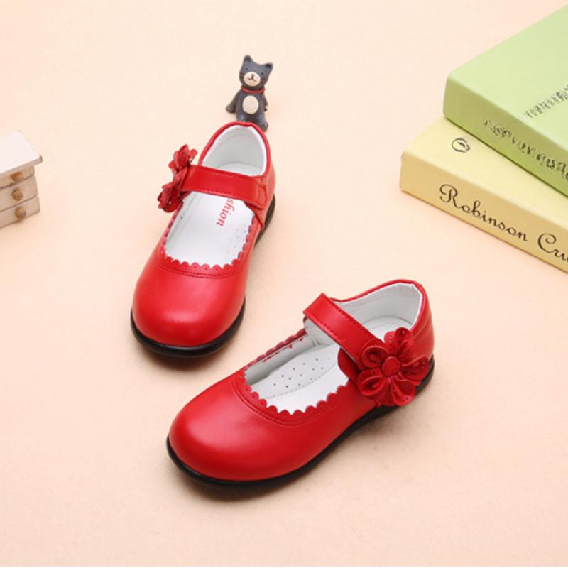 

Детская кожаная обувь, обувь для девочек, весенне-осенняя мода, детские туфли-принцессы на мягкой подошве для детей среднего возраста, черная обувь для выступлений учеников 26 красный