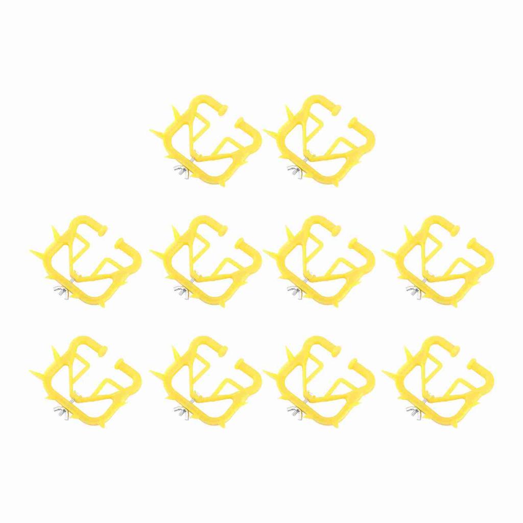 10pcs Cow Nose Thorn Thick Plastic Prevent Milk Sucking Calf Weaner for Farm LivestockYellow