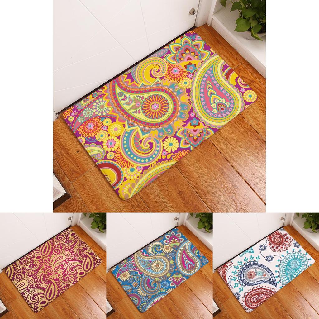 Exquisite Persian Paisley Buta Pattern Doormat For Vibrant Indoor And Outdoor Spaces